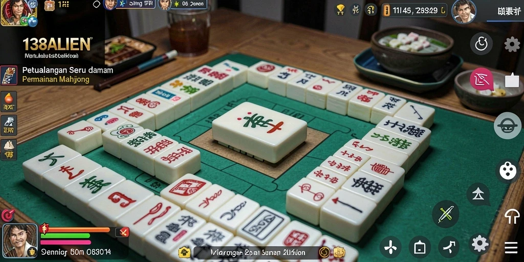 Screenshot utama menunjukkan gameplay menakjubkan di 138ALIEN dengan tema Mahjong.