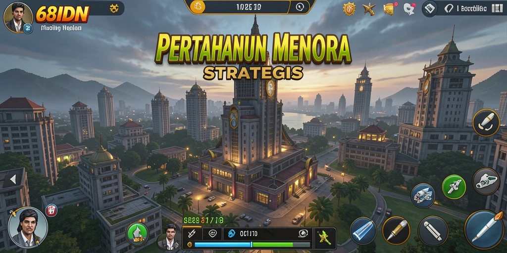 Tampilan gameplay menara pertahanan yang menegangkan dan seru.