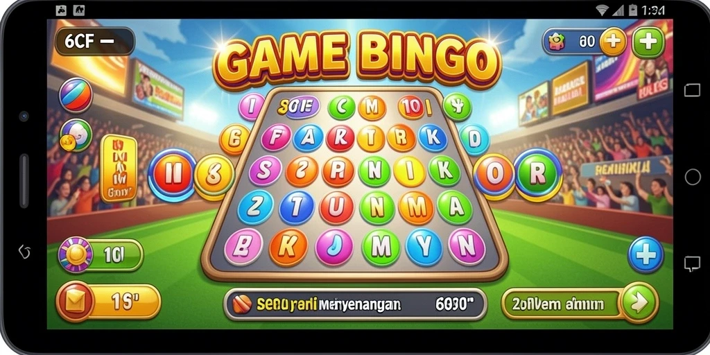 Tampilan gameplay seru di aplikasi Bingo 6CF.