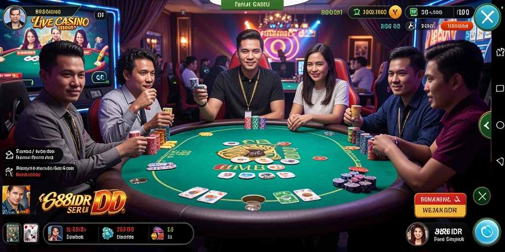 Tampilan menarik dari gameplay Live Casino 888IDR yang seru.