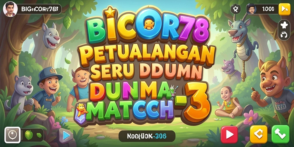 Screenshot permainan BIGCOR78 yang menunjukkan aksi mencocokkan elemen seru.
