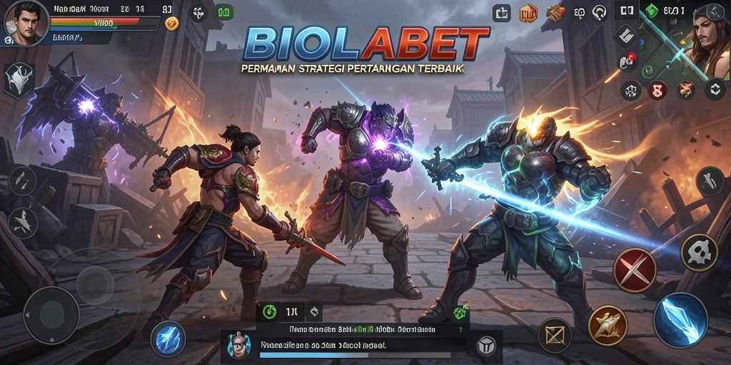 Tangkapan layar BIOLABET menunjukkan aksi pertempuran yang seru dan mendebarkan.