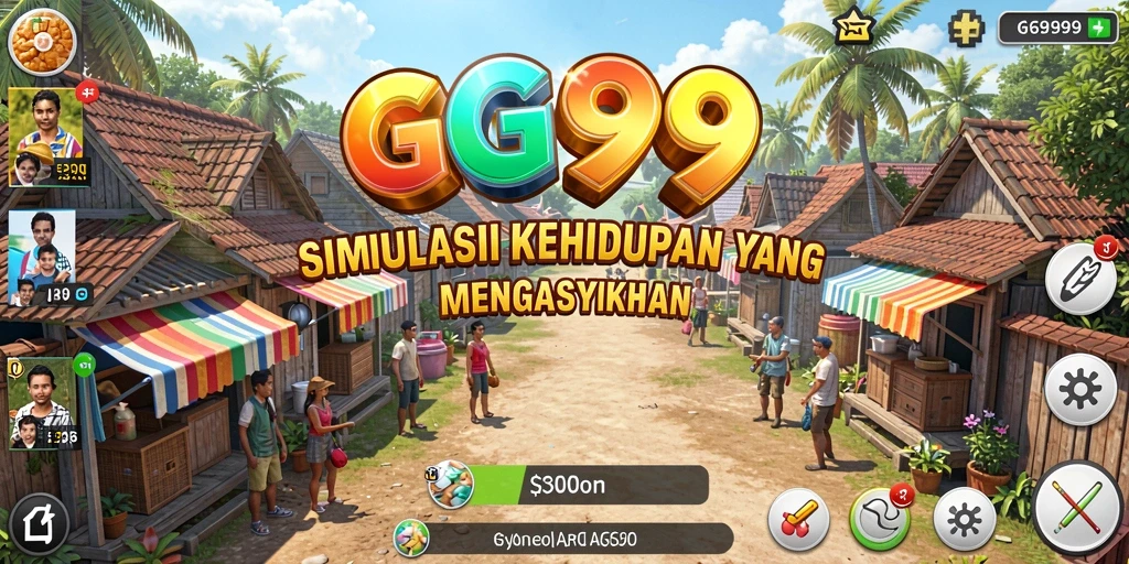 Tampilan gameplay GG999 menunjukkan karakter yang berinteraksi dalam lingkungan yang kaya.