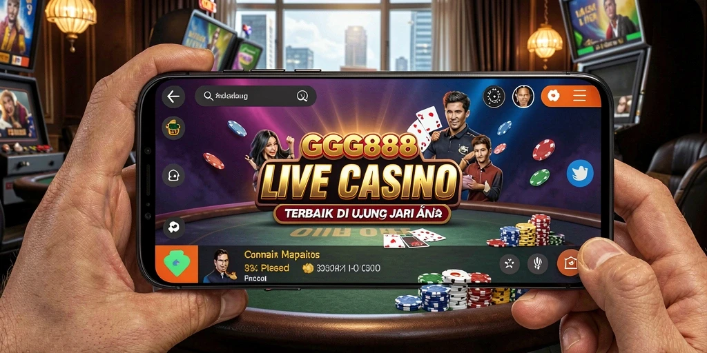 Screenshot menampilkan gameplay menarik dan interaksi dealer di GGG888.