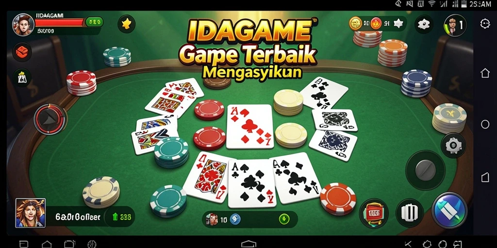 Tampilan gameplay seru dengan kartu Gaple di IDAGAME.