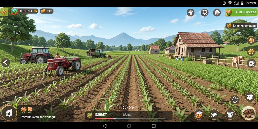 Screenshot gameplay IDEBET menampilkan aksi seru bertani.