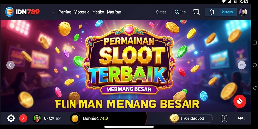 Tampilan menarik gameplay Slot IDN789 dengan berbagai tema.