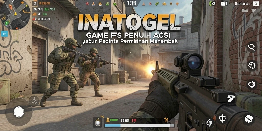 Gameplay menembak yang intens dan seru di INATOGEL.