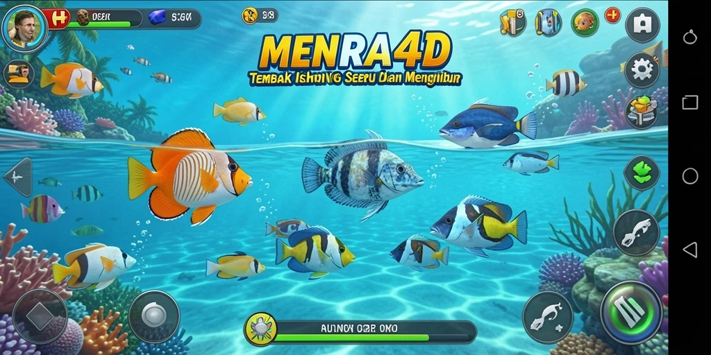 Gameplay Tembak Ikan yang seru dan menghibur di MENARA4D.
