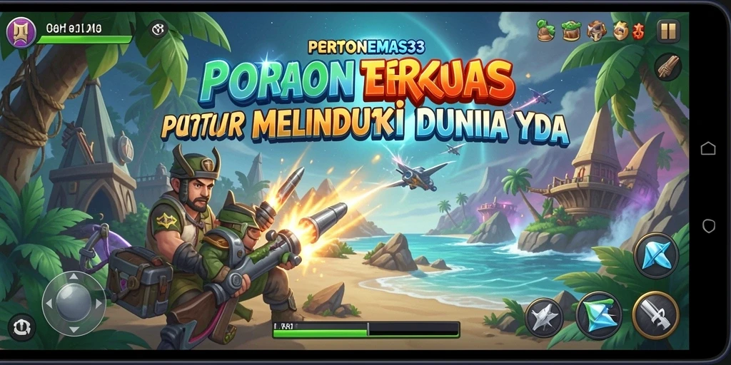 Gameplay seru saat mempertahankan kerajaan dari serangan musuh.
