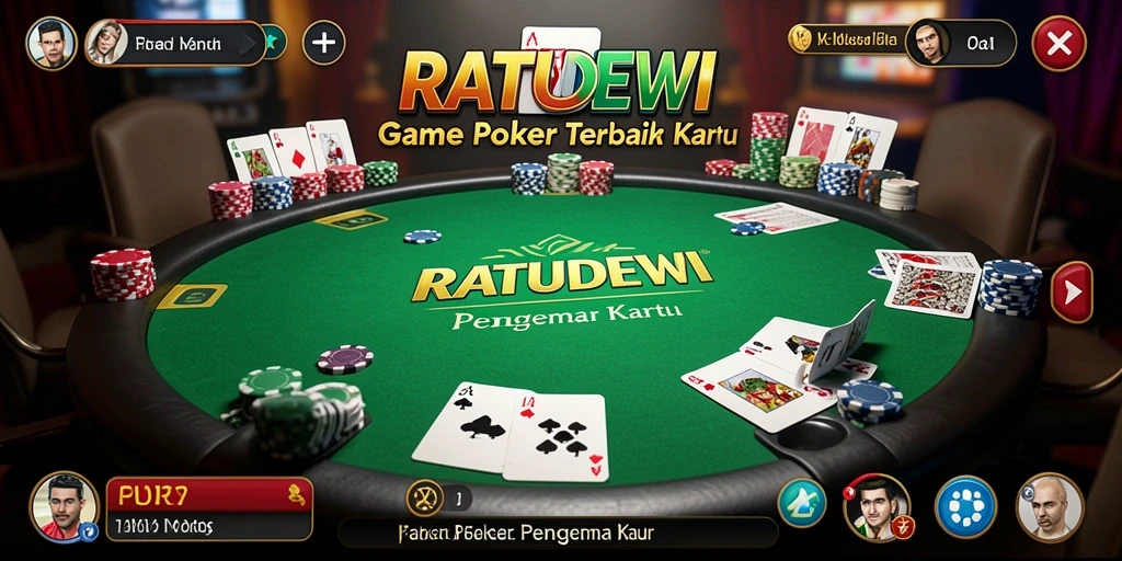 Screenshot gameplay Poker yang menarik di RATUDEWI.