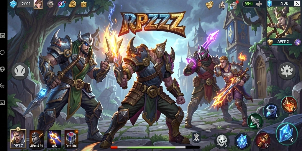 Screenshot RPZZZ menampilkan aksi seru dalam pertempuran ARPG.
