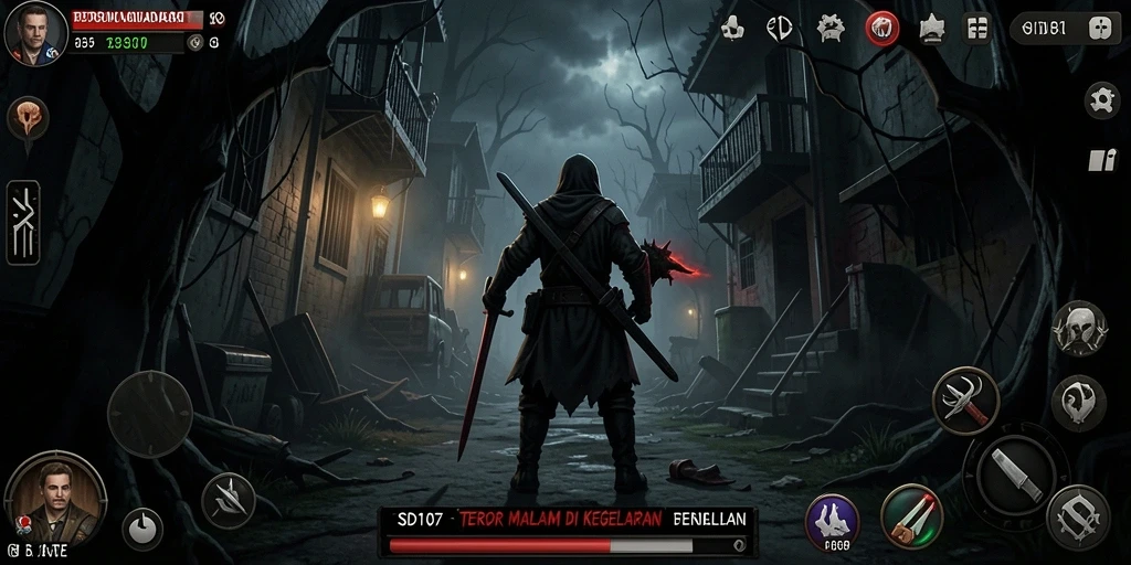 Tangkapan layar utama dari gameplay menyeramkan SD107.