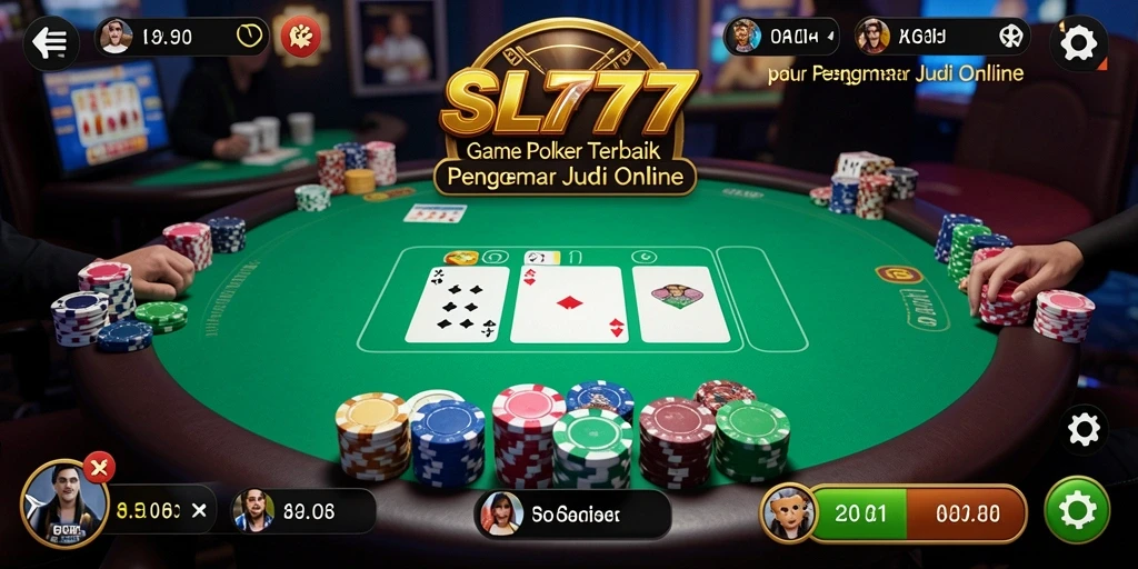 Tampilan gameplay menarik dari SL777 dengan fitur Poker seru.