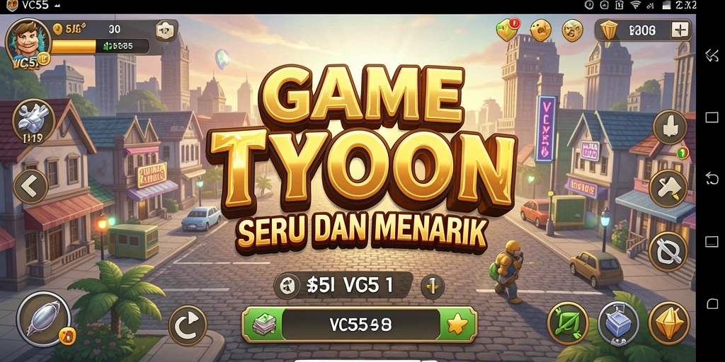 Tangkapan layar VC55 yang menampilkan pengalaman bermain Tycoon yang mendebarkan.