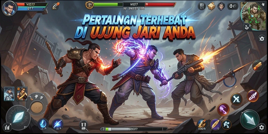 Tampilan permainan VIO77 yang intens dan penuh aksi dalam pertarungan.