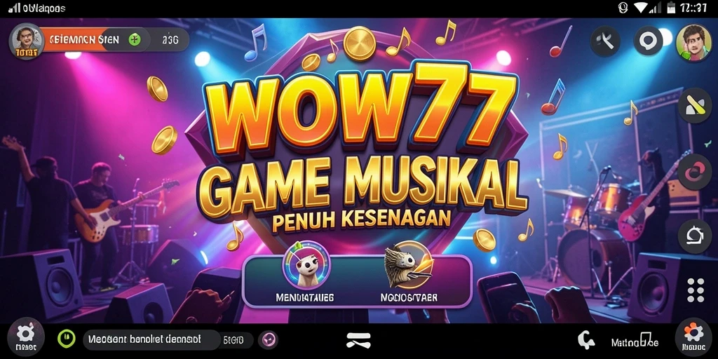 Tampilan gameplay WOW77 yang seru dan interaktif dalam bermain musik.